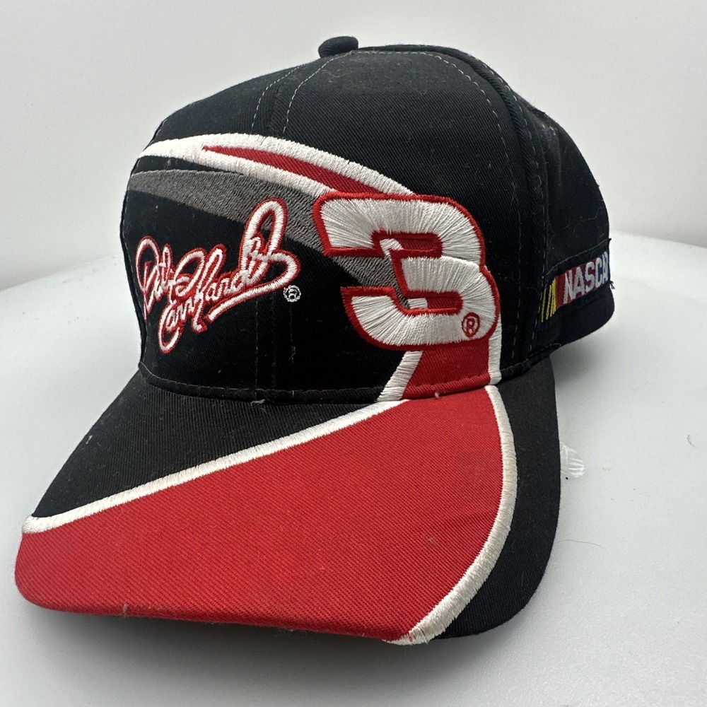 Vtg Dale Earnhardt #3 NASCAR Racing Action Snapback Hat Youth Sharktooth
